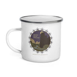 Moon Over Smith Rock Canyon Enamel Crag Cup Mug