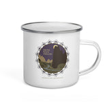 Moon Over Smith Rock Canyon Enamel Crag Cup Mug