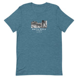 Smith Rock Canyon Graphic Novel Unisex T-Shirt heather deep teal