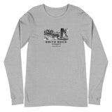 Smith Rock Canyon Graphic Novel Unisex Long Sleeve T-Shirt athletic heather