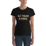 Black Go Take a Hike (On Misery Ridge) Women's T-shirt on Model