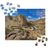 Campground View of the Smith Rock Crooked River Canyon 252 Piece Puzzle