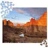 SMITH ROCK CANYON VIEW OF WINTER DAWN ON ROCK WALLS 520 PIECE PUZZLE