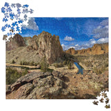 Campground View of the Smith Rock Crooked River Canyon 520 Piece Puzzle