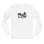 Smith Rock Canyon Graphic Novel Unisex Long Sleeve Fitted Crew (no cuffs) white