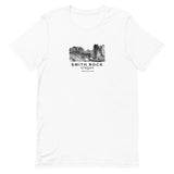Smith Rock Canyon Graphic Novel Unisex T-Shirt white